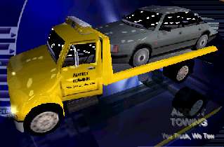 Abschleppauto mit Fahrzeug